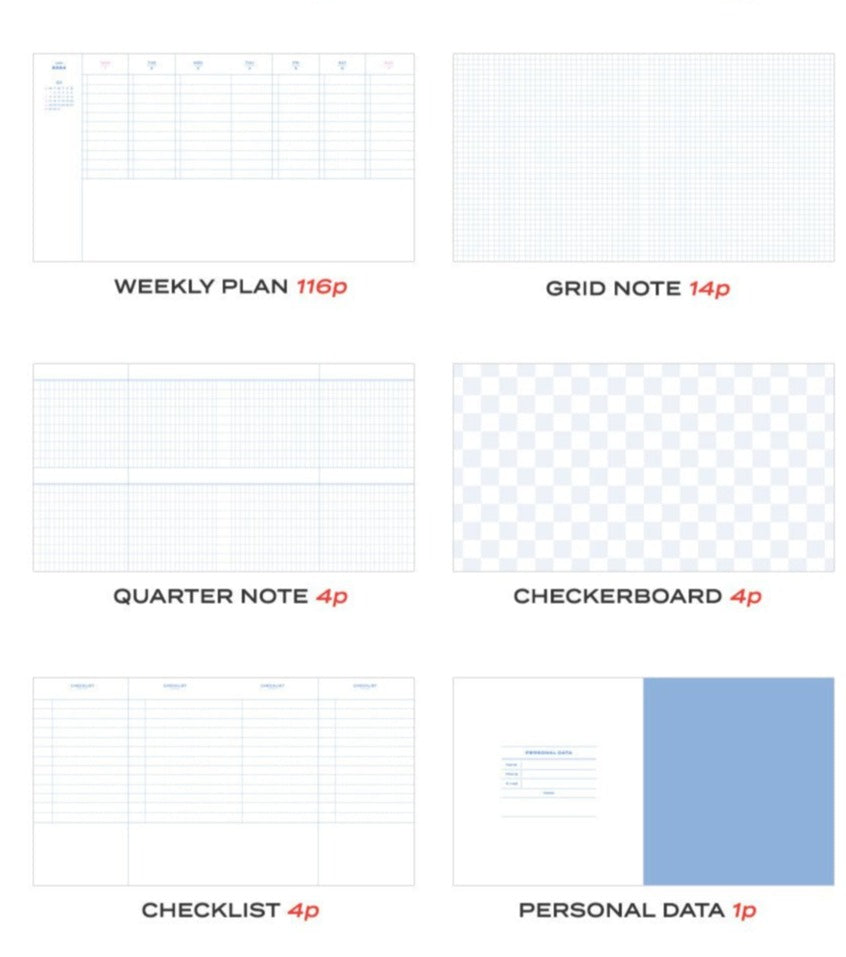 Iconic - Weekly Archive Diary 2024 | Agenda Semanal | Dic 23 a Dic 24 | Sorbet
