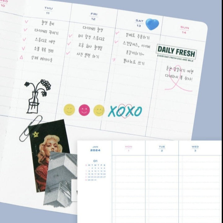 Iconic - Weekly Archive Diary 2024 | Agenda Semanal | Dic 23 a Dic 24 | Sorbet