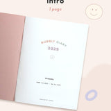 Iconic - Bubbly Diary Diary 2025 January - Dec | Weekly | Cream Mint 