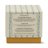 Paddywax – 5.5oz/155g Glass Tulip Scented Candle | Blue and Ochre - Wisteria & Willow