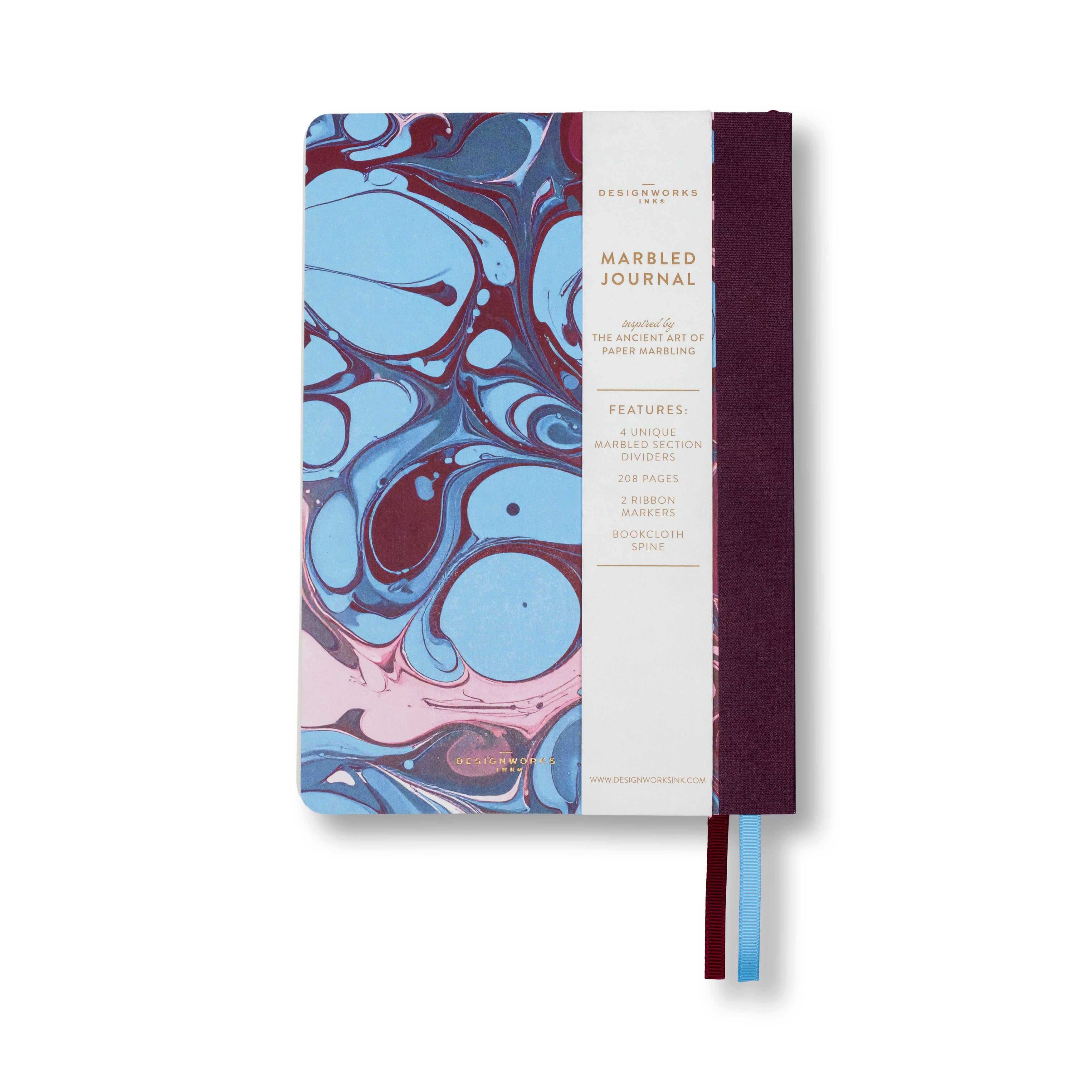 DesignWorks Ink – Marble Soft Cover Cuaderno - Burgundy Sky – vista 10