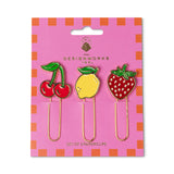 Designworks Ink - Set de 3 Paperclips | Fruit