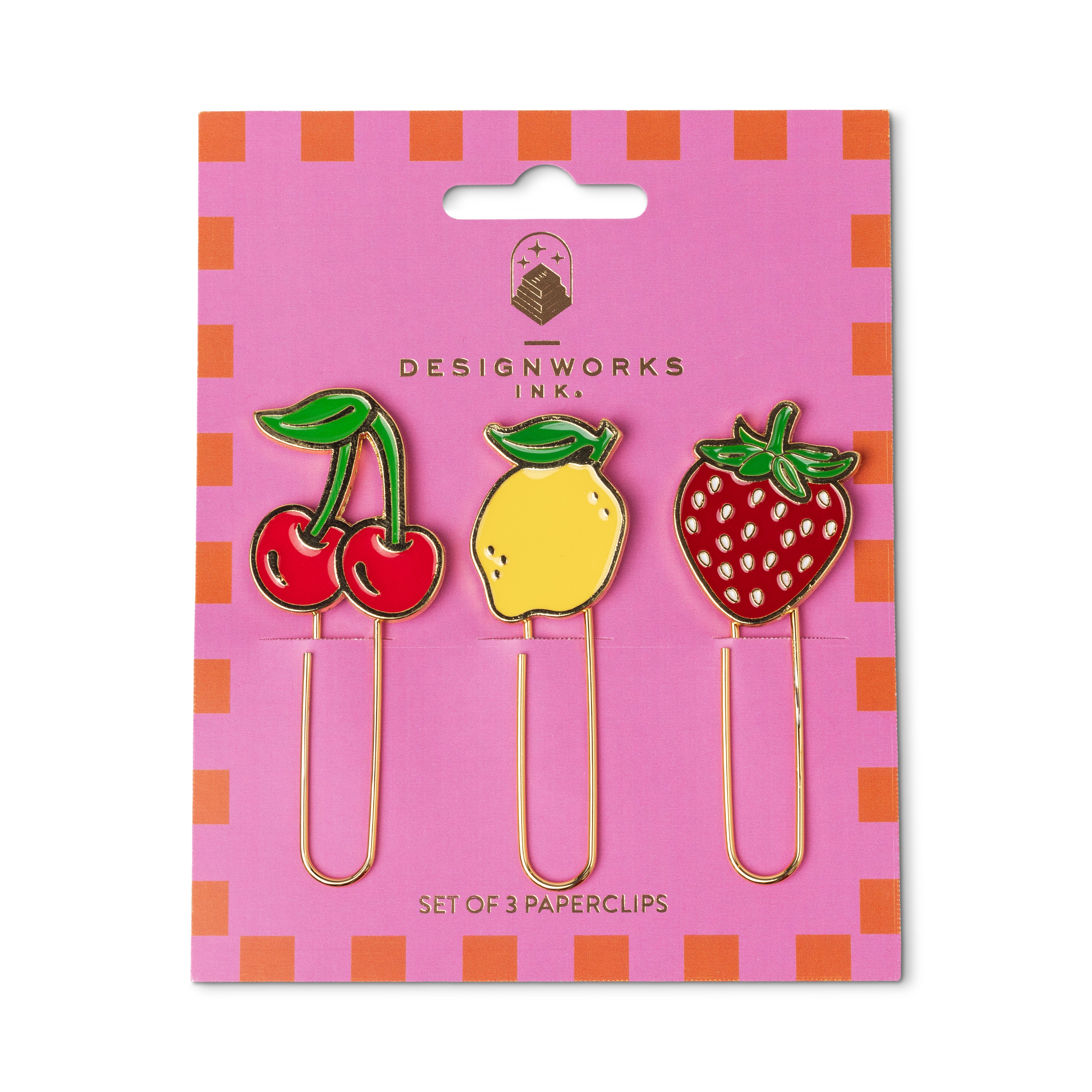 Designworks Ink - Set de 3 Paperclips | Fruit