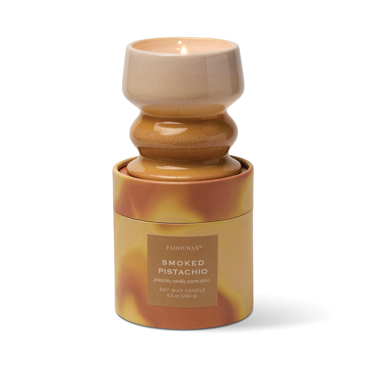 Paddywax – Vela Aromática Melt de Cerámica 8.5oz/240g | Ombre Sand/Stone - Smoked Pistachio – imagen 2