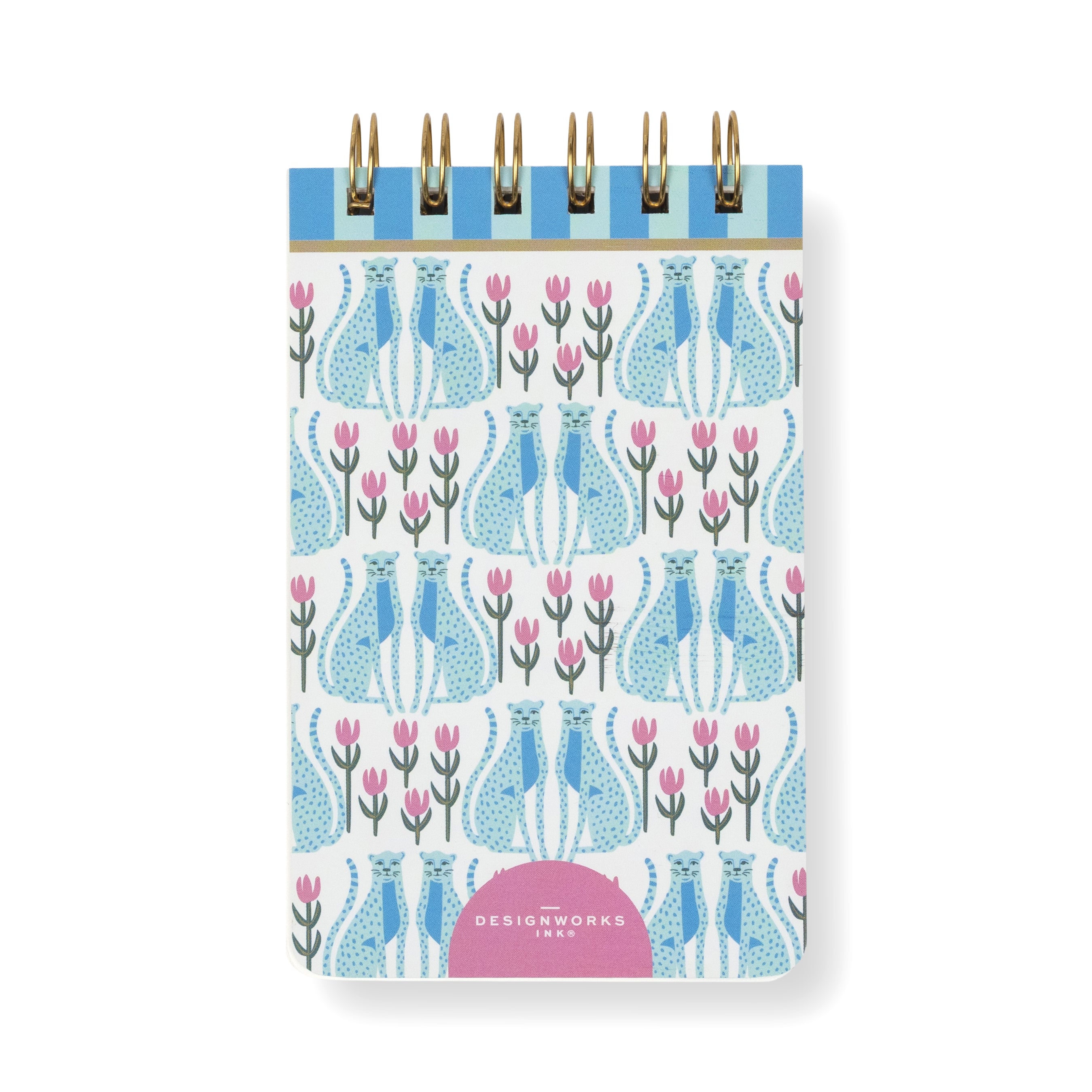 DesignWorks Ink – A Dopo Twin Wire Bloc de notas - Blue Cheetahs