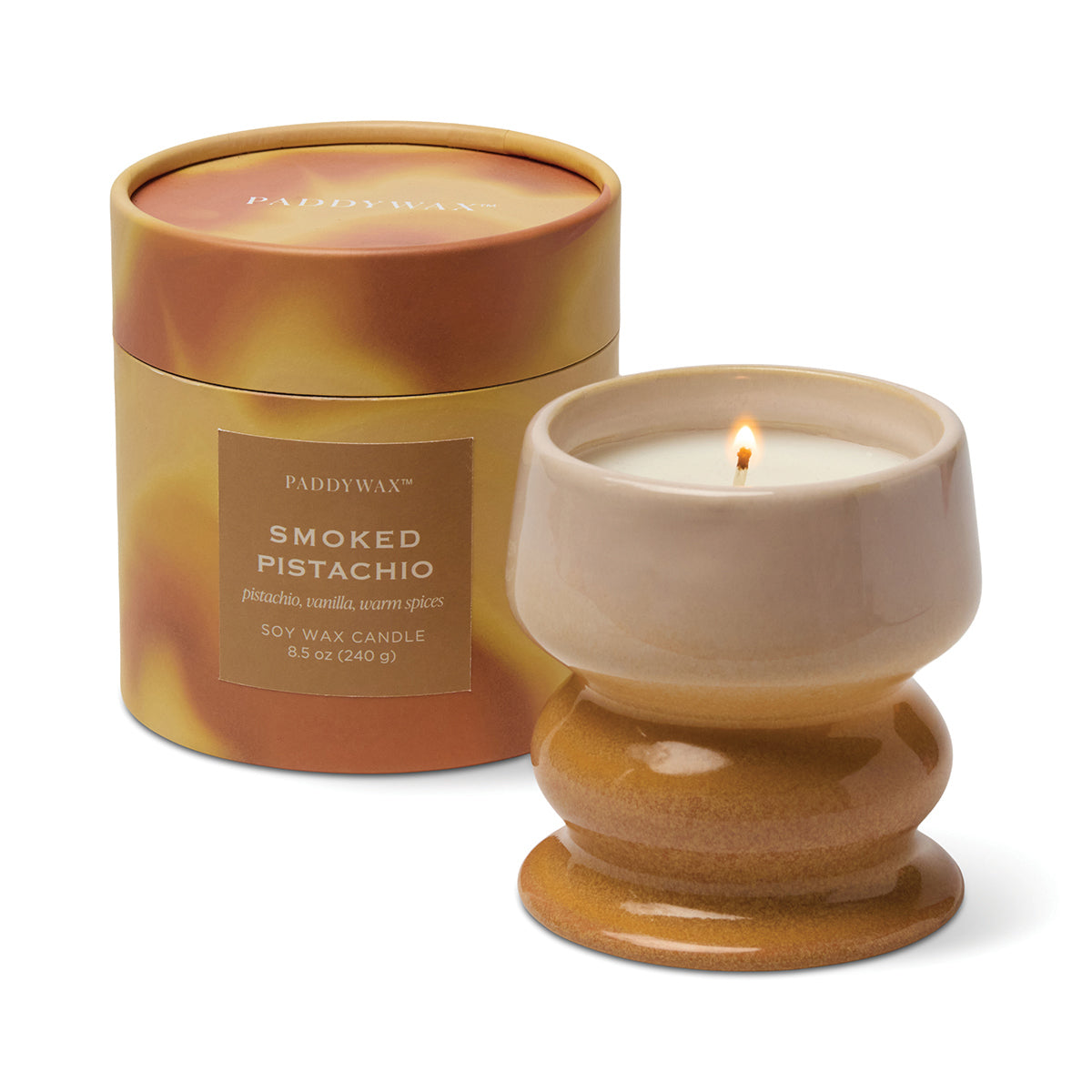 Paddywax – Vela Aromática Melt de Cerámica 8.5oz/240g | Ombre Sand/Stone - Smoked Pistachio – imagen 1