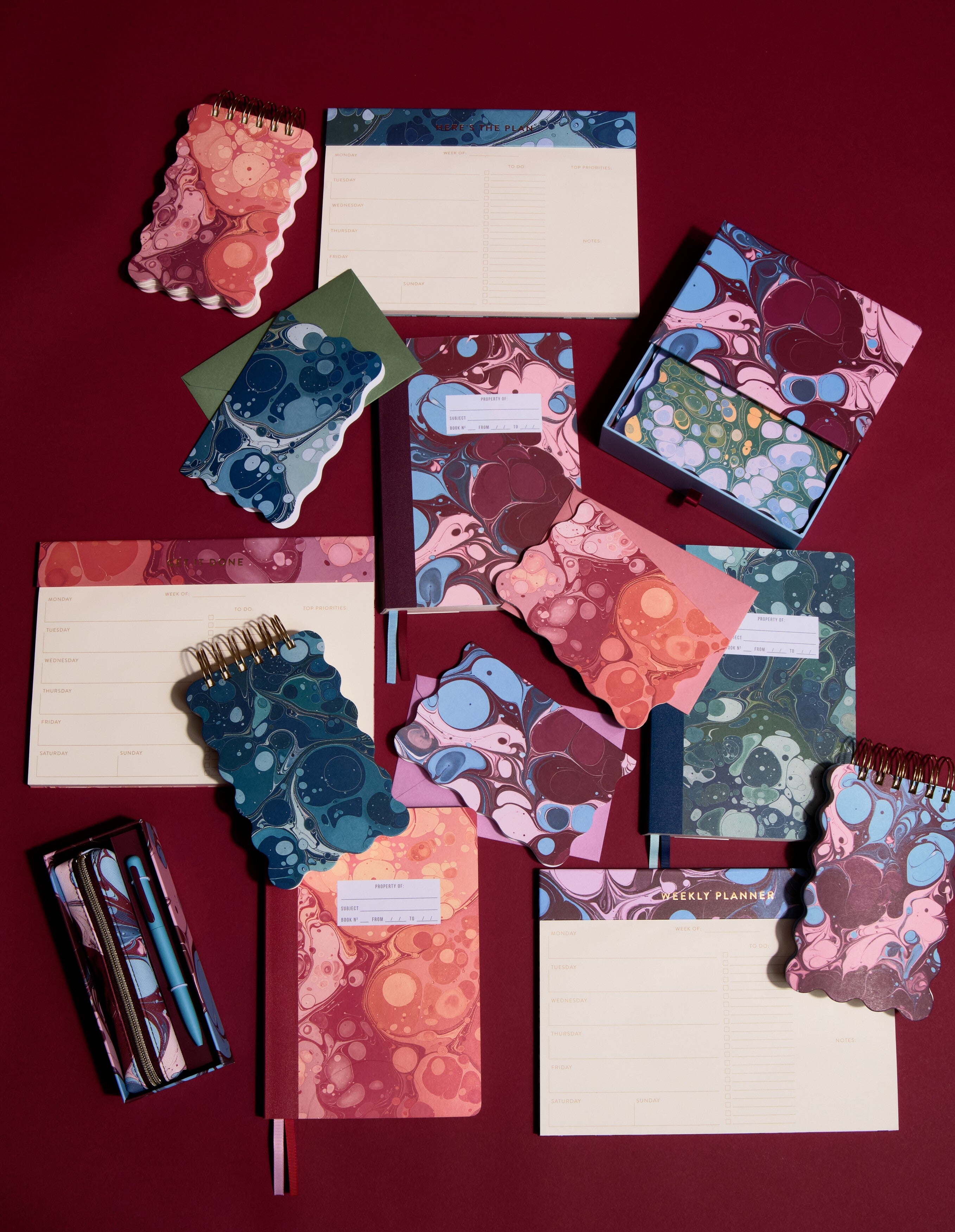 DesignWorks Ink – Marble Soft Cover Cuaderno - Cherry Peach – vista 14