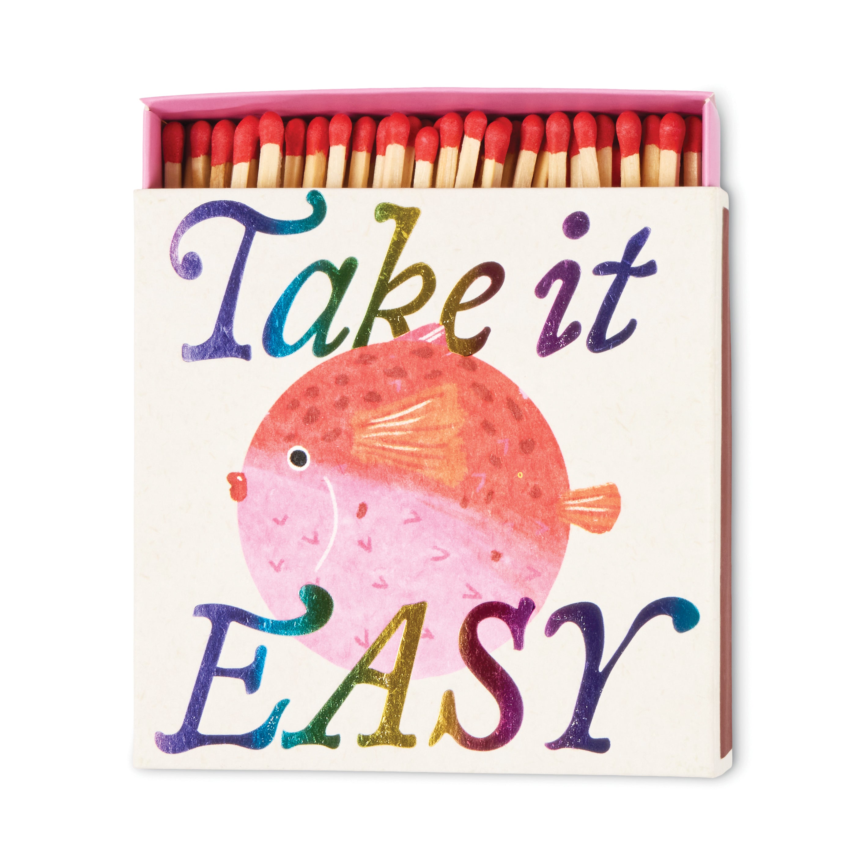 Paddywax – Cerillas Square Box 125 uds | Take it Easy Puffer Fish – imagen 1
