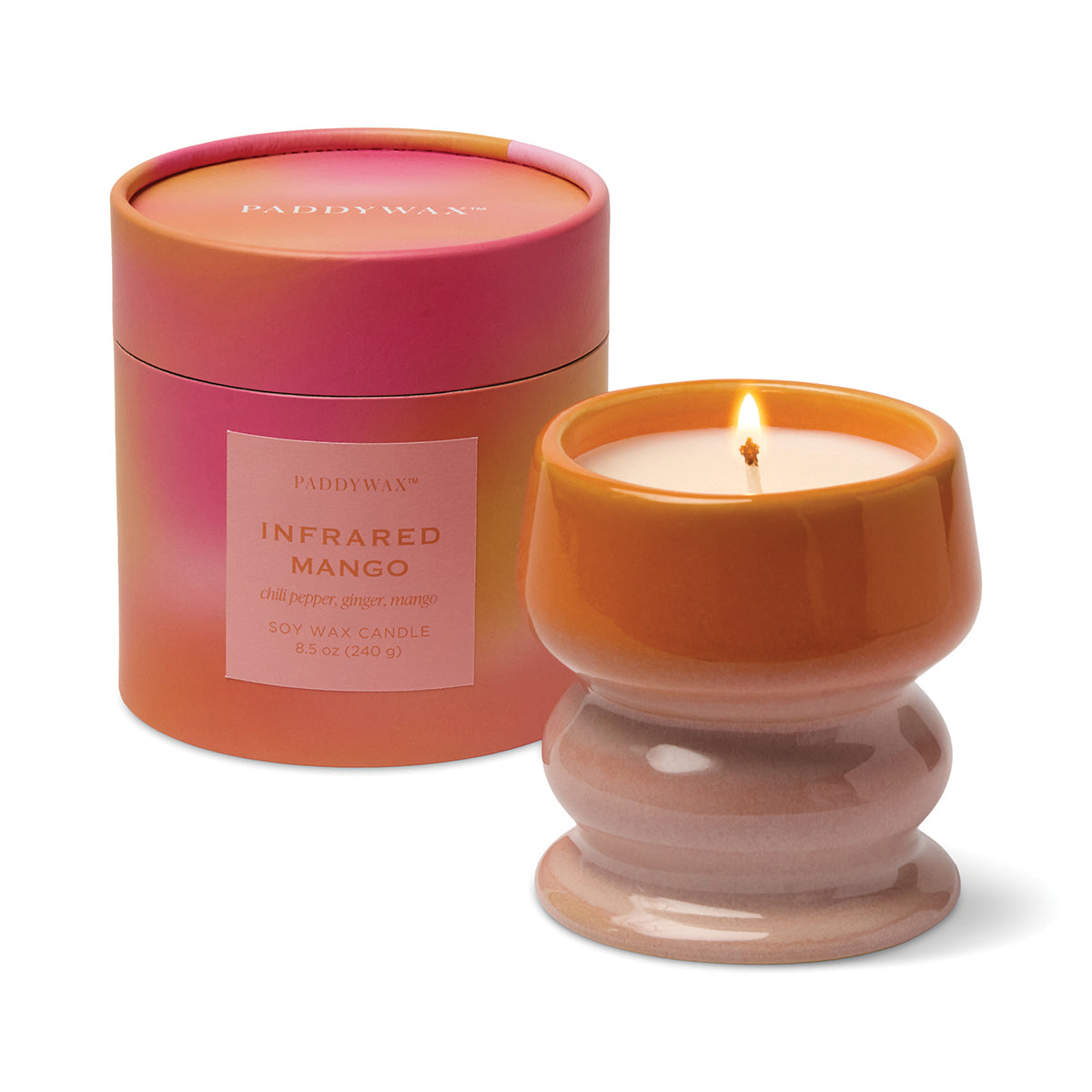 Paddywax – Vela Aromática Melt de Cerámica 8.5oz/240g | Ombre Orange/Pink - Infrared Mango – imagen 1
