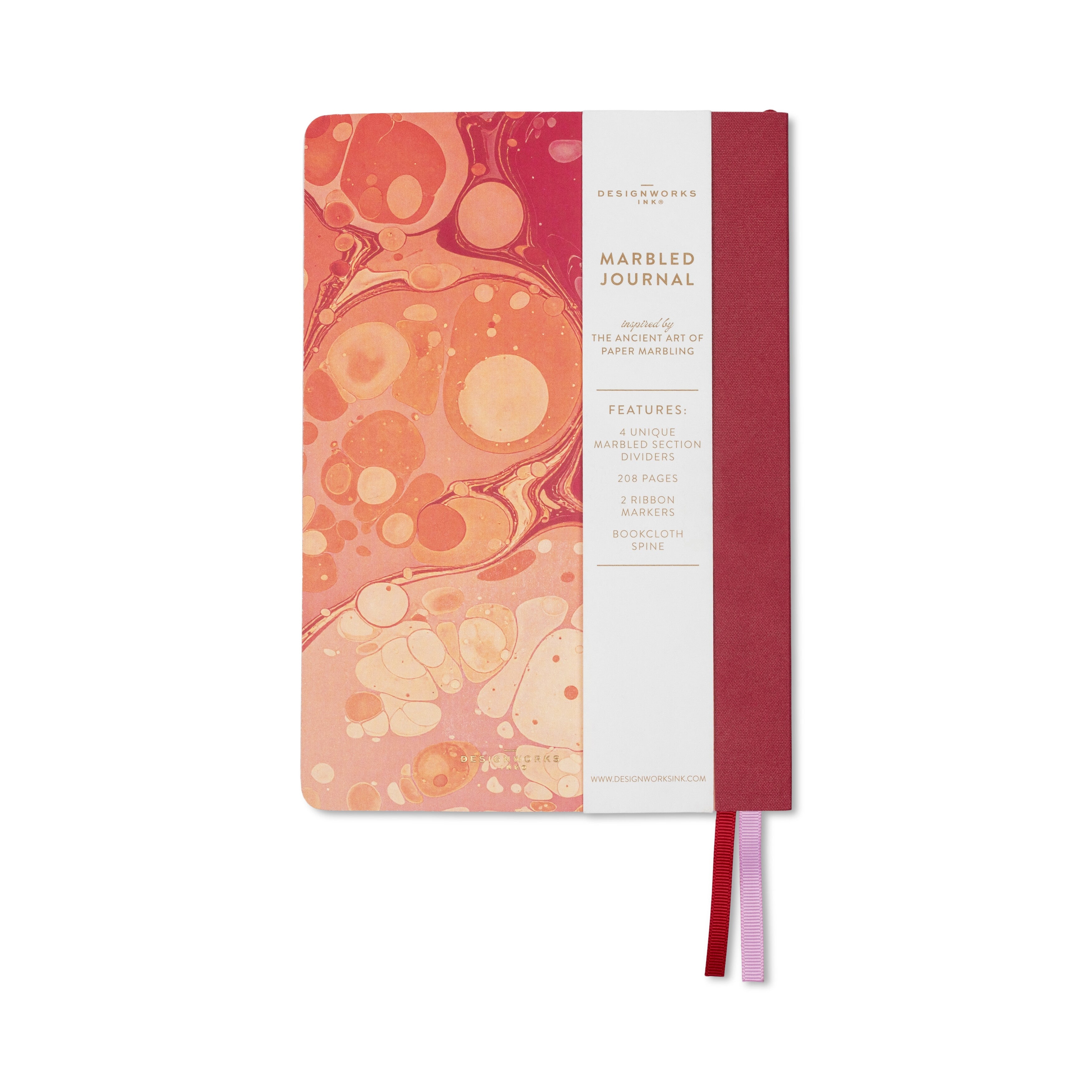 DesignWorks Ink – Marble Soft Cover Cuaderno - Cherry Peach – vista 10