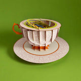 Alljoy Design - Tarjeta 3D taza de té | Girasoles