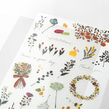 Midori - Pegatinas Transfer Sticker for Journaling | Motif Flower