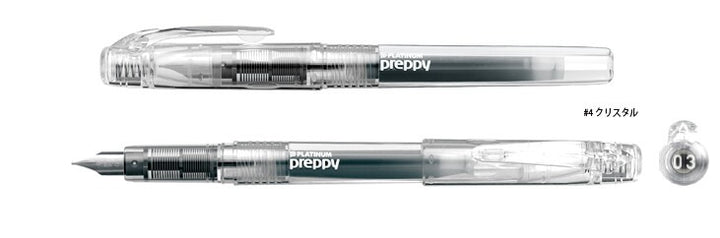 Platinum Pen - Pluma estilográfica Preppy Crystal Plumín fino  0.3mm