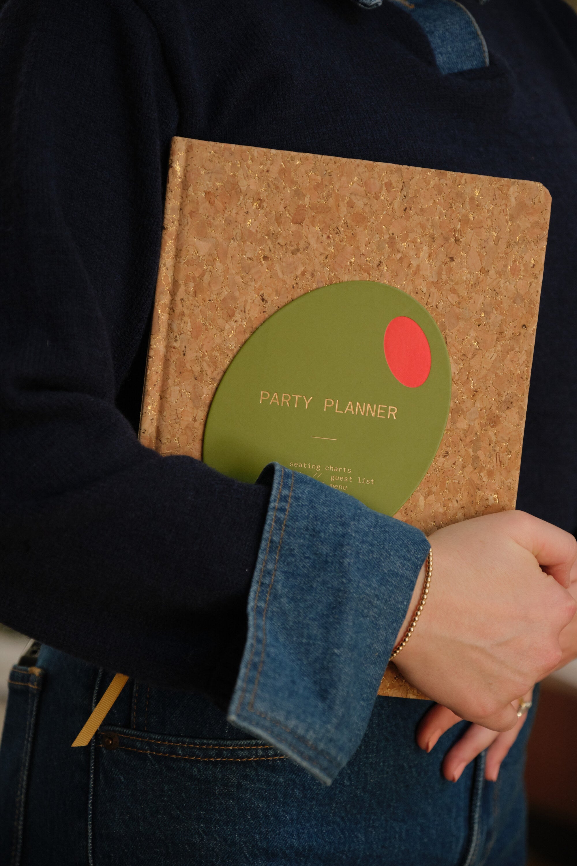 Planificador Cork Olive en uso