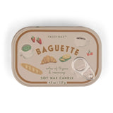 Paddywax –  4.5oz/127g Printed Tin Candle Bistro | French Baguette - Rosemary Thyme