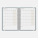 vacavaliente - Agenda Escolar A5 Semanal | Septiembre 2025 a Agosto 2026 | Sakura Eucalyptus