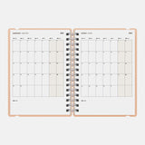 vacavaliente - Agenda Escolar A5 Semanal | Septiembre 2025 a Agosto 2026 | Sakura Pink Sand