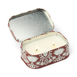 Paddywax –  Vela Aromática 4.5oz/127g Printed Tin Candle Cherie | Crimson & Cream - French Linen & Orris