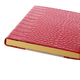 ARTEBENE - MAJOIE Cuaderno con Goma de Cierre A5 Piel Vegana Croc | Hojas con puntos | Red
