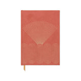 Designworks Ink - Metallic Suede Journal | Sheets with Lines | Terracotta - Radiant Rays