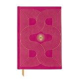 Designworks Ink - Metallic Suede Journal | Sheets with Lines | Radiant Fuchsia