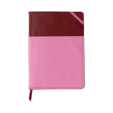 Designworks Ink - Vegan Leather Pocket Journal - Cuaderno con Líneas A5 | Burgundy & Pink
