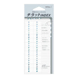 Midori - Index Label (S) Chiratto Numbers | Blue