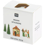 Rico Design - Pegatinas Washi Christmas Market - Rollo de 200