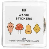 Rico Designs - Pegatinas Washi Funny Fall - Rollo de 200