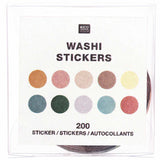 Rico Designs - Pegatinas Washi Círculos - Rollo de 200