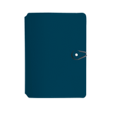 vacavaliente - Cuaderno Madison A5 - Funda de Cuero Reciclado y Cuaderno Rayado | Azul Majolica