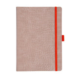 ARTEBENE - MAJOIE Notebook with Elastic Closure A5 Vegan Leather Croc | Dotted Pages | Gray
