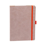 ARTEBENE - MAJOIE Notebook with Elastic Closure A5 Vegan Leather Croc | Dotted Pages | Gray

