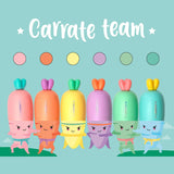 Legami – Set De 6 Mini Subrayadores - Carrate Team | Carrot