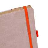 ARTEBENE - MAJOIE Notebook with Elastic Closure A5 Vegan Leather Croc | Dotted Pages | Gray
