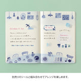 Midori - Yuru Log Notebook (B6) Cuaderno con Malla de Puntos | Blue Nordic