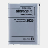 Mark's - A5 Weekly Planner | Sept 2025 - Dec 2026 | Storage.it Silver