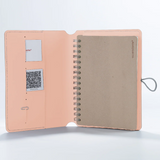 vacavaliente - Cuaderno Madison A5 - Funda de Cuero Reciclado y Cuaderno Rayado | Pink Sand