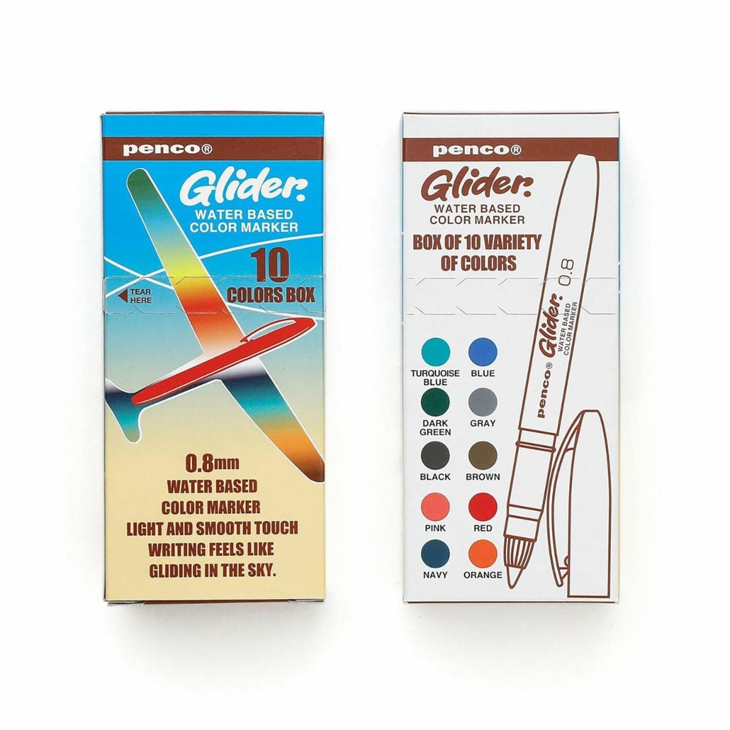 Penco - Glider Color Pen 0.8mm | Pack de 10 Colores – Likely.es