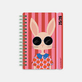vacavaliente - Agenda Escolar A5 Semanal | Septiembre 2025 a Agosto 2026 | Bunny Hipster