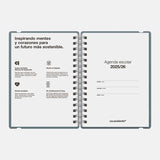 vacavaliente - Agenda Escolar A5 Semanal | Septiembre 2025 a Agosto 2026 | Sakura Eucalyptus