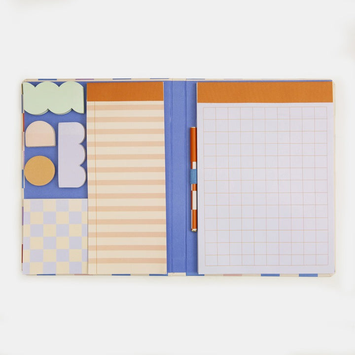 Kikkerland - Folder with Notepad, Pen & Sticky Notes