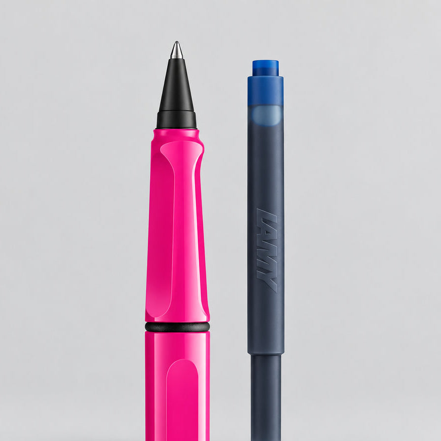 LAMY Safari Roll-ink Pink — roller de cartucho rosa