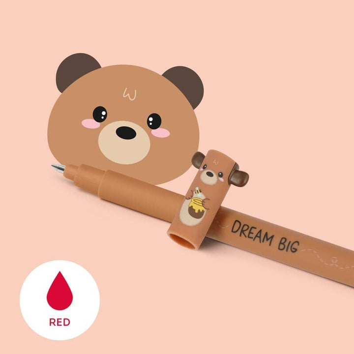 Legami -Erasable gel pen | TEDDY BEAR | Red ink