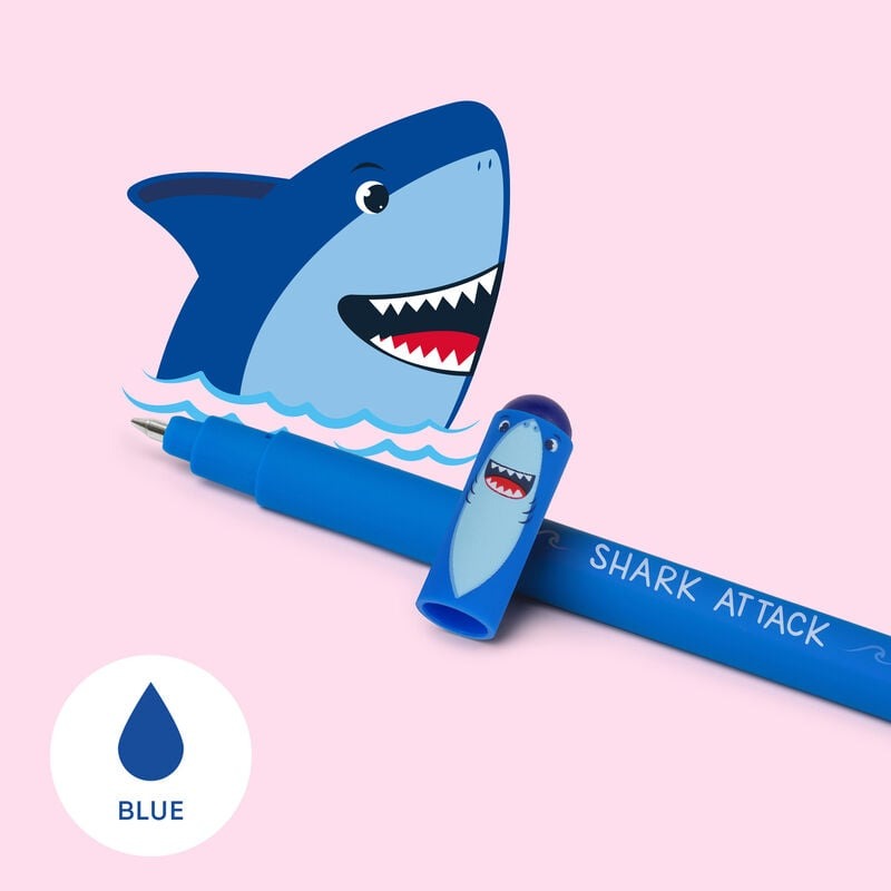 Legami - Bolígrafo de Gel Borrable | SHARK | Tinta Azul