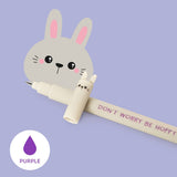 Legami - Bolígrafo de Gel Borrable | BUNNY | Tinta Morada