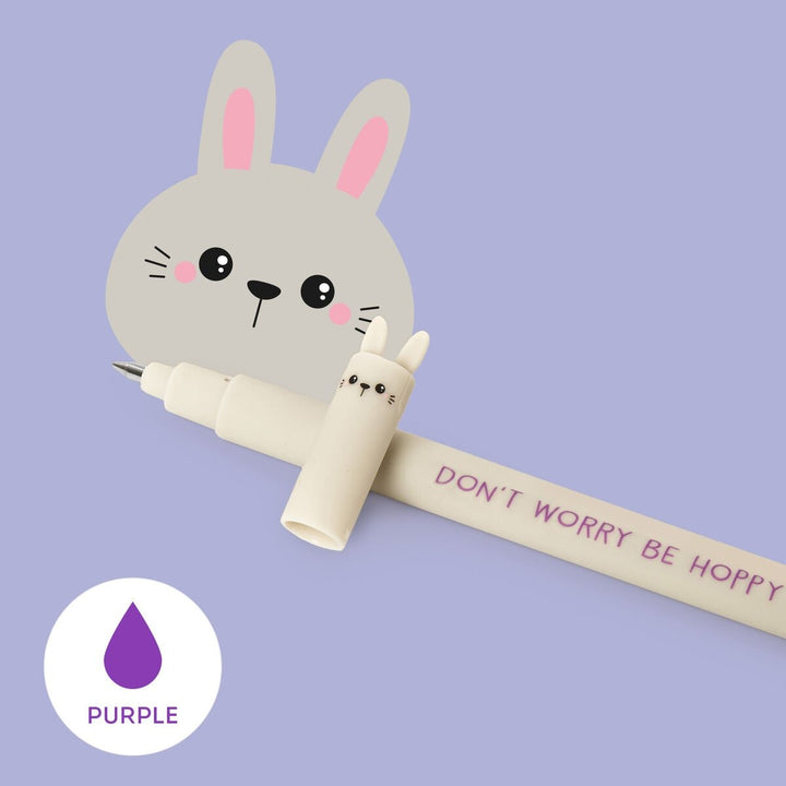 Legami -Erasable gel pen | Bunny | Purple ink