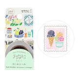 MIDORI - Roll Sticker Yuru Log | Stamps