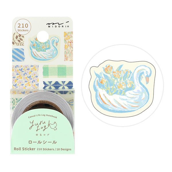 MIDORI - Roll Sticker Yuru Log | Antique