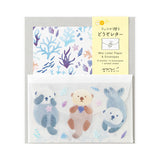 Midori - Mini Letter Paper & Envelopes with Stickers 945 For You Sea otter